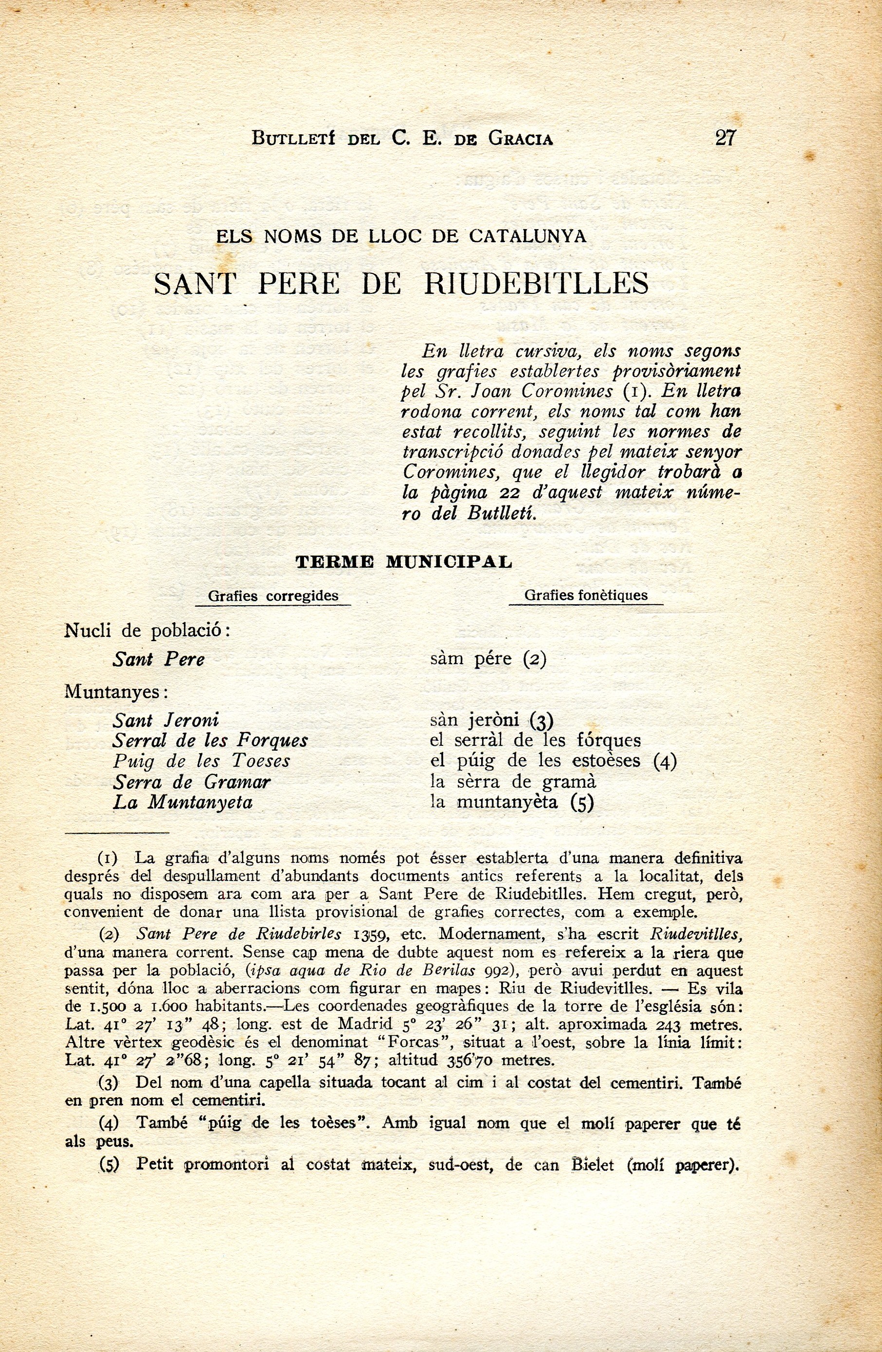 noms de lloc de Catalunya, Els : Sant Pere de Riudebitlles - Miniatura 2
